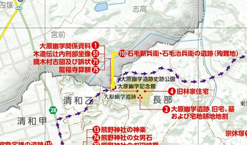 殉難地位置図