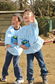 園内に響く「福は内」の画像