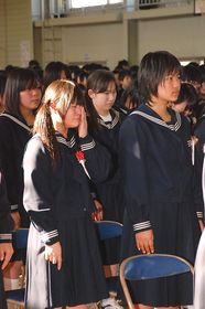 飯岡中学校卒業式の画像
