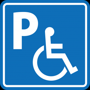 車いす駐車区画のマーク