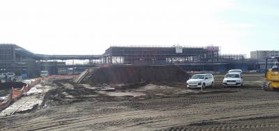 商業施設建築工事現場写真