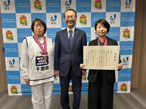 受賞結果市長報告の様子