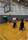 昨年度の車いすバスケ体験の様子